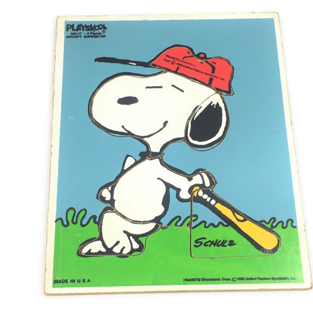 Vintage Snoopy PLAYSKOOL Tray Puzzle 230-17